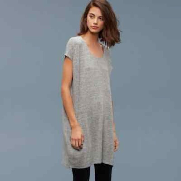 Aritzia Dress Wilfred Free Gray Lorelei with Pockets Oversized Fit Women's Sz S - Picture 2 of 13